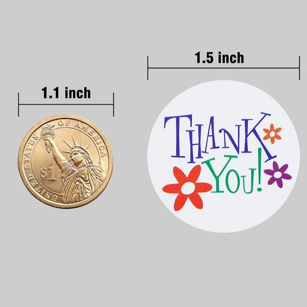 150 THANK YOU Stickers 1.5